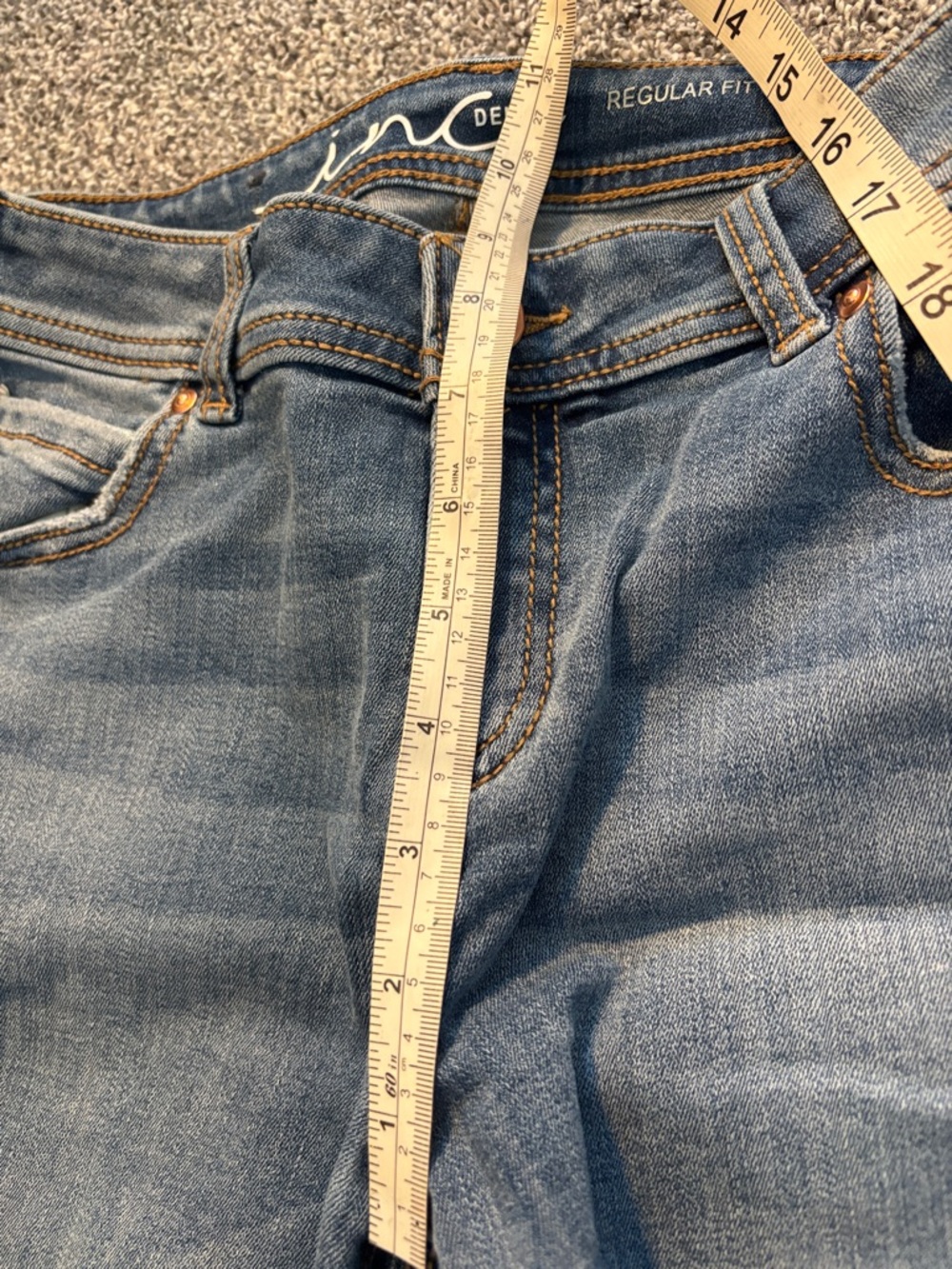 EUC Inc International Concepts Distressed Denim Cuff Shorts Size 6 - Picture 16 of 17